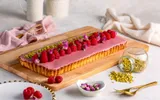 Chopin Pistachio Raspberry Rose Tart