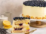 Almond Blueberry Chiffon Cake