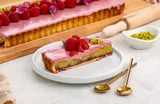 Chopin Pistachio Raspberry Rose Tart