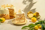 Lemon Almond Chiffon Cake (Per Slice)