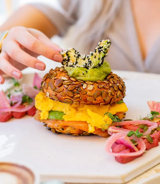 Salmon & Eggs Bagel