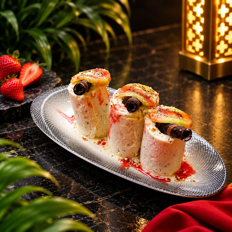 Kiwi Rolled Ice Cream