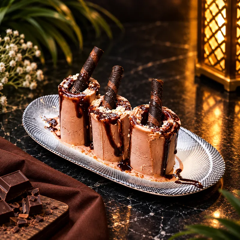 Chocolate Rolled Ice Cream