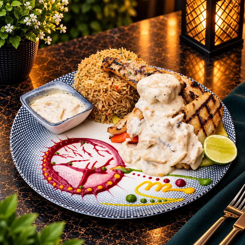 Grilled Fish with Mushroom Sauce
